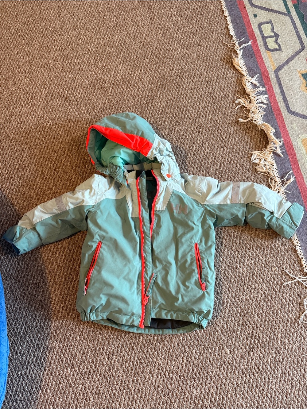 Helly Hansen Turquoise Jacket Liner with Silver Logo